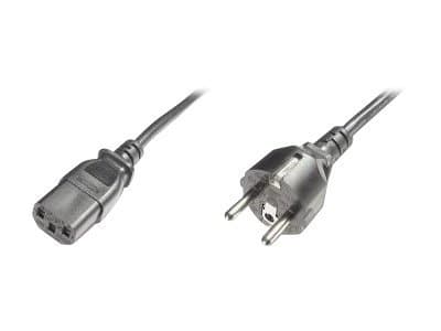 PremiumCord - Strömkabel - IEC 60320 C13 till CEE 7/7 (hane) - AC 230 V - 2 m - svart
