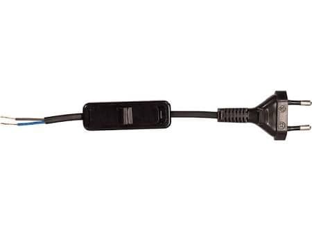 Zamel Tilkoblingsledning med bryter SP/W-190cm svart SP/W-190/2X0.5/-CZN (YNS10000499)
