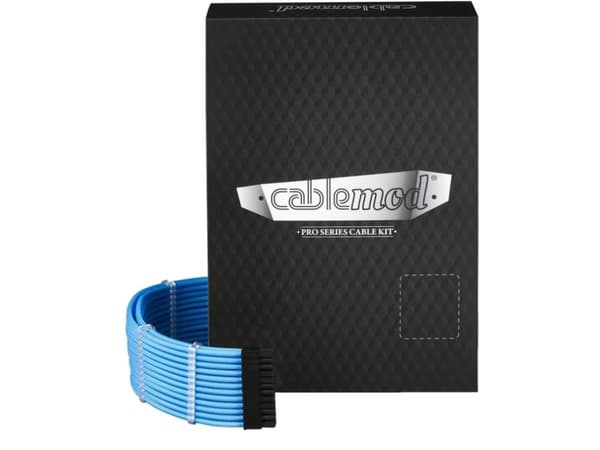 CableMod PRO Series ModMesh C-Series - Strømkabelsett - formstøpt - lys blå