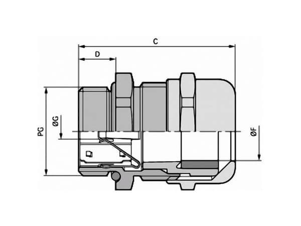 Lapp SKINTOP 53112310, Metallisk, Messing, Polyamid, 50 stykker, PG9, IP68, -40 - 100 °C