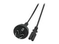 Miniatyrbilde 1 av 5: MicroConnect Power Cord Notebook - Strømkabel - IEC 60320 C7 til strømførende australsk 2-pinner (hann) - 1.8 m - svart - Australia