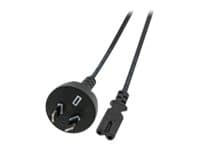 MicroConnect Power Cord Notebook - Strømkabel - IEC 60320 C7 til strømførende australsk 2-pinner (hann) - 1.8 m - svart - Australia