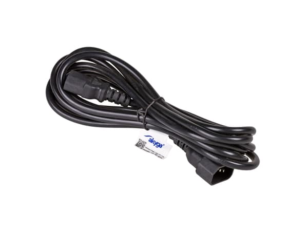 Akyga Pro Series AK-PC-06A - Strømkabel - power CEE 7/7 (hann) vinklet til power IEC 60320 C13 - 250 V - 10 A - 3 m - svart