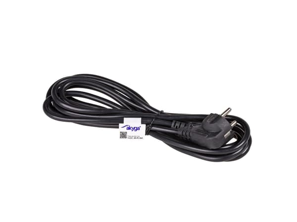 Akyga Pro Series AK-PC-06A - Strømkabel - power CEE 7/7 (hann) vinklet til power IEC 60320 C13 - 250 V - 10 A - 3 m - svart