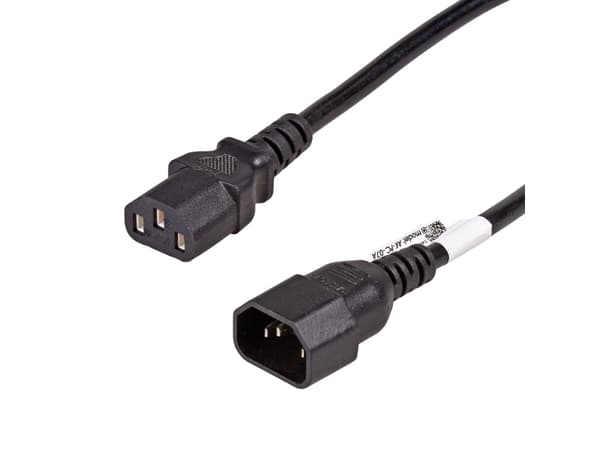 Akyga Pro Series AK-PC-06A - Strømkabel - power CEE 7/7 (hann) vinklet til power IEC 60320 C13 - 250 V - 10 A - 3 m - svart
