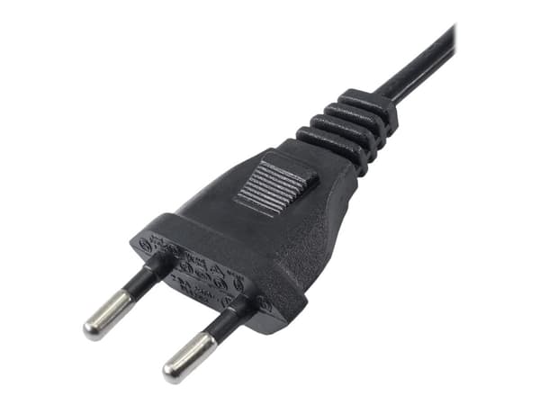 Akyga Pro Series Eight - Strømkabel - Europlug (hann) til power IEC 60320 C7 - 250 V - 2.5 A - 1.5 m - svart