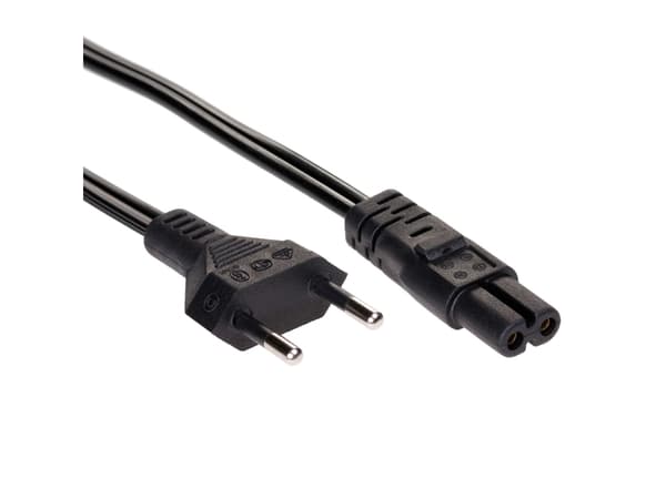 Akyga Pro Series Eight - Strømkabel - Europlug (hann) til power IEC 60320 C7 - 250 V - 2.5 A - 1.5 m - svart