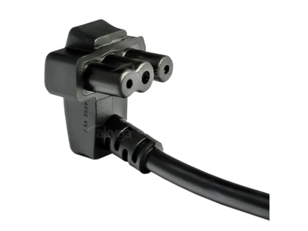 Akyga Pro Series AK-NB-02A - Strømkabel - power CEE 7/7 (hann) vinklet til 3-pins strømkontakt vinklet / flat - 250 V - 2.5 A - 1.5 m - svart