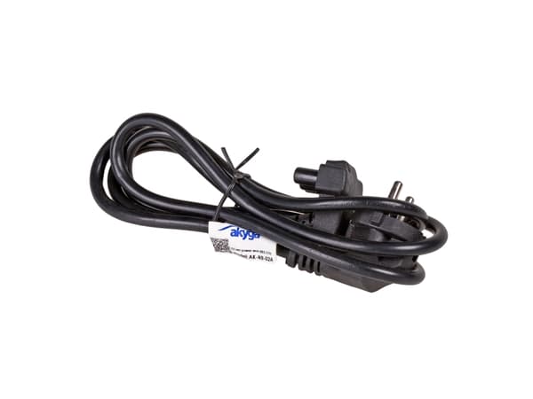 Akyga Pro Series AK-NB-02A - Strømkabel - power CEE 7/7 (hann) vinklet til 3-pins strømkontakt vinklet / flat - 250 V - 2.5 A - 1.5 m - svart