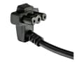 Miniatyrbilde 2 av 5: Akyga Pro Series AK-NB-02A - Strømkabel - power CEE 7/7 (hann) vinklet til 3-pins strømkontakt vinklet / flat - 250 V - 2.5 A - 1.5 m - svart