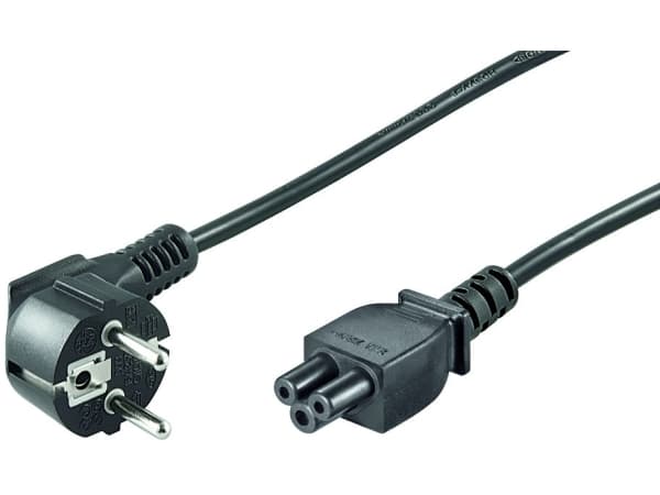 MicroConnect - Strømkabel - IEC 60320 C5 til power CEE 7/7 (hann) vinklet - 1.8 m - hvit