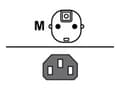 Miniatyrbilde 2 av 4: MicroConnect - Strømkabel - IEC 60320 C5 til power CEE 7/7 (hann) vinklet - 1.8 m - hvit