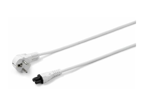 MicroConnect - Strømkabel - IEC 60320 C5 til power CEE 7/7 (hann) vinklet - 1.8 m - hvit