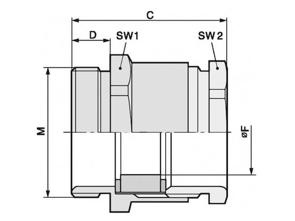 LAPP SKINDICHT® SVRN-M 16X1,5/9/8 Kaapeliläpivienti M16 Messinki Messinki 100 kpl