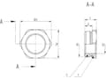 Miniatyrbild 4 av 5: Lapp SKINDICHT 52101966, mässing, Förnicklad, 50 styck, -20 - 100 ° C