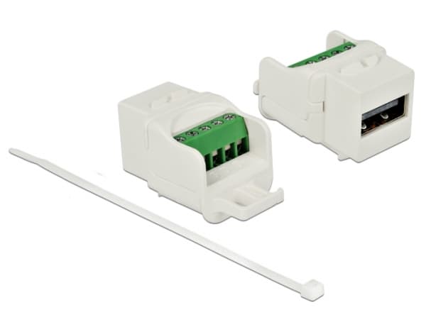 Delock - Modulär insättning - USB 2.0 Type A - vit