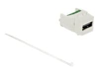 Delock - Modulär insättning - USB 2.0 Type A - vit