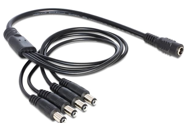Delock - Strøm-splitter - DC jackstik 5,5 x 2,1 mm (han) til DC jackstik 5,5 x 2,1 mm (hun) - 50 cm