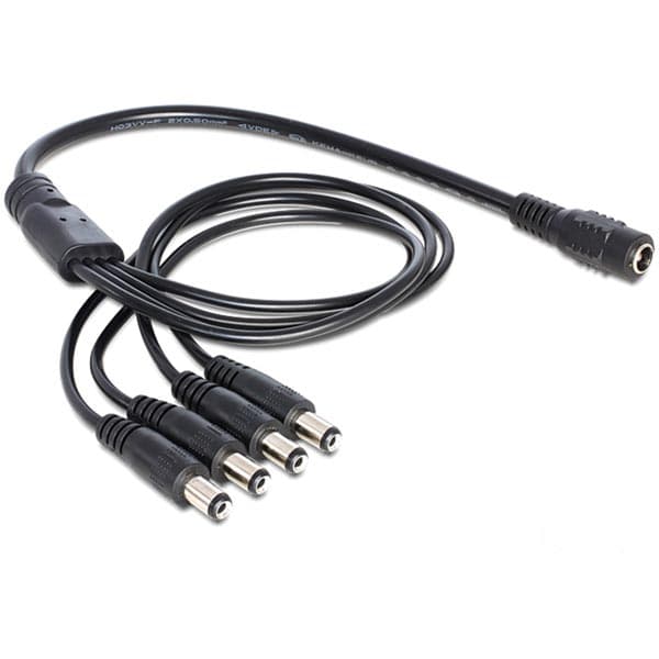 Delock - Strøm-splitter - DC jackstik 5,5 x 2,1 mm (han) til DC jackstik 5,5 x 2,1 mm (hun) - 50 cm