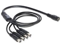 Delock - Strøm-splitter - DC jackstik 5,5 x 2,1 mm (han) til DC jackstik 5,5 x 2,1 mm (hun) - 50 cm