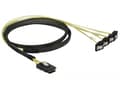 Miniatyrbilde 2 av 3: Delock - SATA/SAS-kabel - SAS 6Gbit/s - Mini SAS (SFF-8087) (P) til SATA (R) vinklet - 1 m