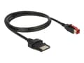 Miniatyrbild 2 av 5: Delock - USB-kabel med egen strömförsörjning - USB PlusPower (24 V) (hane) till 8 stifts (1x8) PoweredUSB-fjärrsida (hane) - 24 V - 1 m - svart