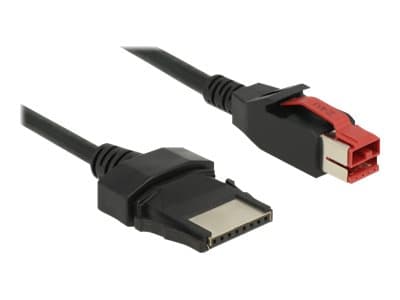 Delock - USB-kabel med egen strömförsörjning - USB PlusPower (24 V) (hane) till 8 stifts (1x8) PoweredUSB-fjärrsida (hane) - 24 V - 1 m - svart