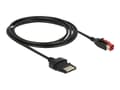 Miniatyrbild 3 av 5: Delock - USB-kabel med egen strömförsörjning - USB PlusPower (24 V) (hane) till 8 stifts (1x8) PoweredUSB-fjärrsida (hane) - 24 V - 2 m - svart