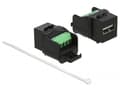 Miniatyrbilde 5 av 5: Delock - Modulinnlegg - USB 2.0 Type A - svart