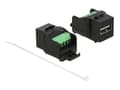 Miniatyrbilde 1 av 5: Delock - Modulinnlegg - USB 2.0 Type A - svart