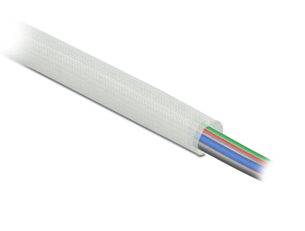 Delock Fiberglass Sleeving - Kabelfleksibelt rør - 2 m - hvit