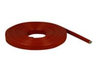 Delock Fire-Proof Sleeving Silicone-Coated - Fleksibel kabelkanal - 10 m - rød