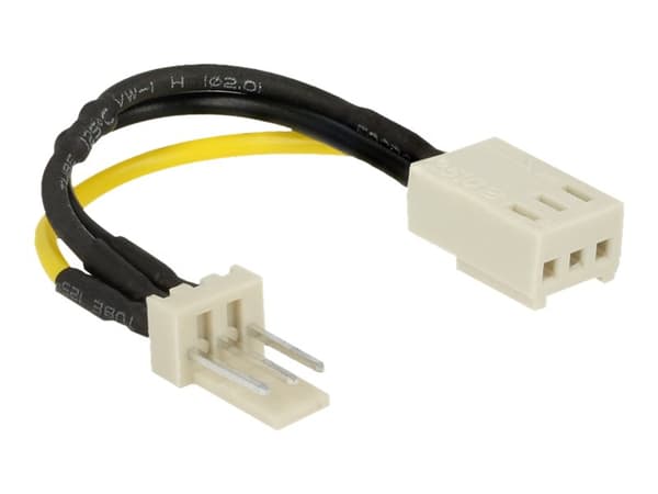 Delock - Viftestrømkabel - 3 pin internstr (hunn) til 3 pin internstr (hann) - 8 cm