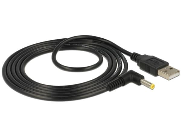 Delock - USB/strøm-kabel - USB (hann) til 4,0 x 1,7 mm DC-jakk (hann) vinklet - 5 V - 1.5 m