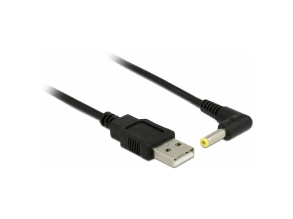 Delock - USB/strøm-kabel - USB (hann) til 4,0 x 1,7 mm DC-jakk (hann) vinklet - 5 V - 1.5 m