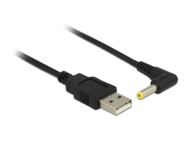 Delock - USB/strøm-kabel - USB (hann) til 4,0 x 1,7 mm DC-jakk (hann) vinklet - 5 V - 1.5 m
