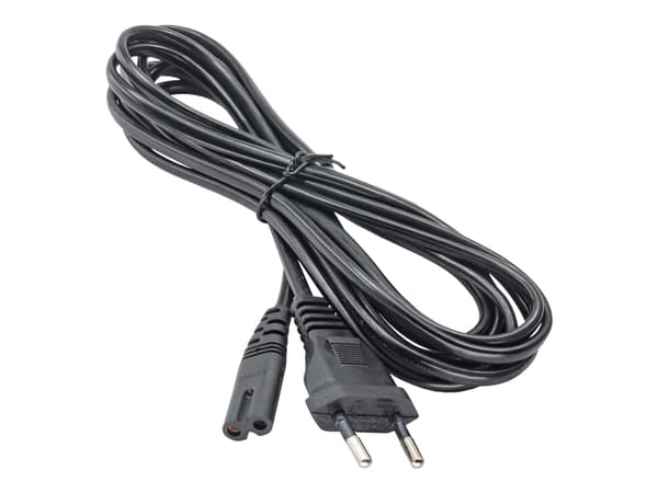 Akyga Pro Series Eight - Strømkabel - Europlug til IEC 60320 C7 - 250 V - 2,5 A - 3 m - lajiteltu