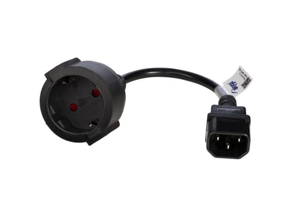 Akyga Pro Series - Strømforlengelseskabel - CEE 7/4 (hunn) til IEC 60320 C14 - 250 V - 10 A - 15 cm - svart