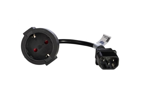 Akyga Pro Series - Strømforlengelseskabel - CEE 7/4 (hunn) til IEC 60320 C14 - 250 V - 10 A - 15 cm - svart
