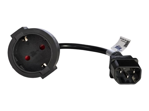 Akyga Pro Series - Strømforlengelseskabel - CEE 7/4 (hunn) til IEC 60320 C14 - 250 V - 10 A - 15 cm - svart