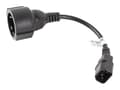 Miniatyrbilde 2 av 5: Lanberg - Strømkabel - IEC 60320 C14 til power CEE 7/7 (hunn) - 10 A - 20 cm - svart