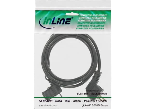 InLine 16752D, 3 m, CEE7/7, C13 liitin