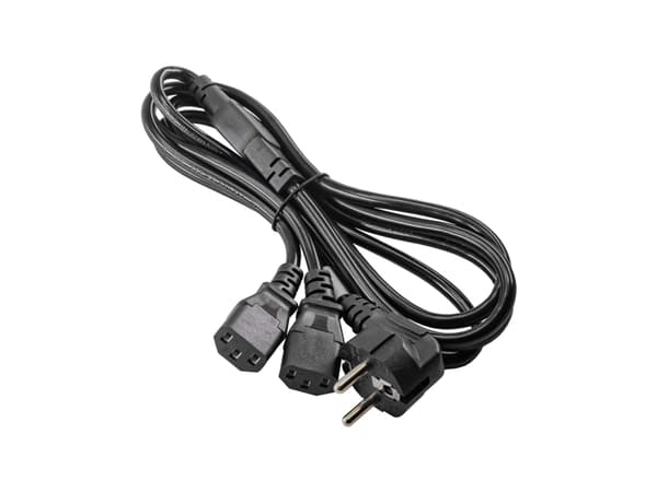 Akyga Pro Series AK-PC-04A - Strømkabel - power CEE 7/7 (hann) vinklet til power IEC 60320 C13 - 250 V - 10 A - 1.8 m - svart