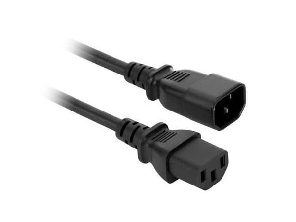 Akyga Pro Series - Jatkojohto verkkovirralle - IEC 60320 C14 - IEC 60320 C13 - 250 V - 10 A - 5 m - musta