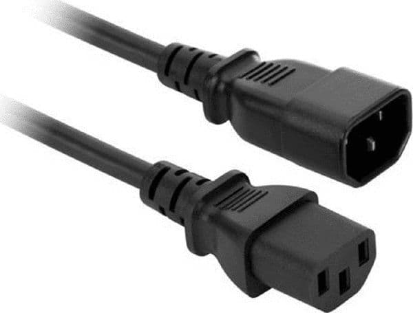 Akyga Pro Series - Jatkojohto verkkovirralle - IEC 60320 C14 - IEC 60320 C13 - 250 V - 10 A - 5 m - musta