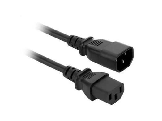 Akyga Pro Series - Jatkojohto verkkovirralle - IEC 60320 C14 - IEC 60320 C13 - 250 V - 10 A - 5 m - musta