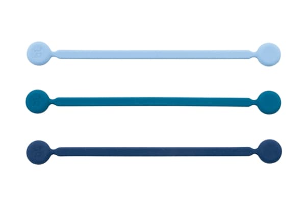 Bluelounge MagWrap, Frigjørbart buntebånd, Blå, 2 hoder, 12,1 cm, 4 stykker