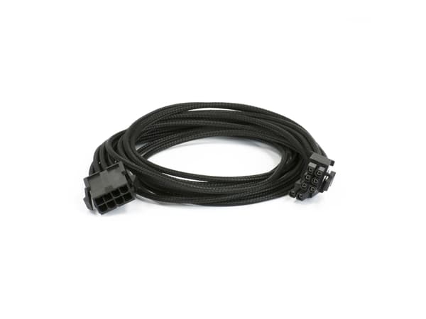 Phanteks - Förlängningskabel för ström - 8-stifts PCIe-ström (6+2) (hona) till 8-stifts PCIe-ström (hane) - 50 cm - svart
