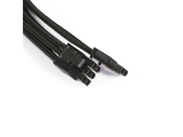 Phanteks - Förlängningskabel för ström - 8-stifts PCIe-ström (6+2) (hona) till 8-stifts PCIe-ström (hane) - 50 cm - svart