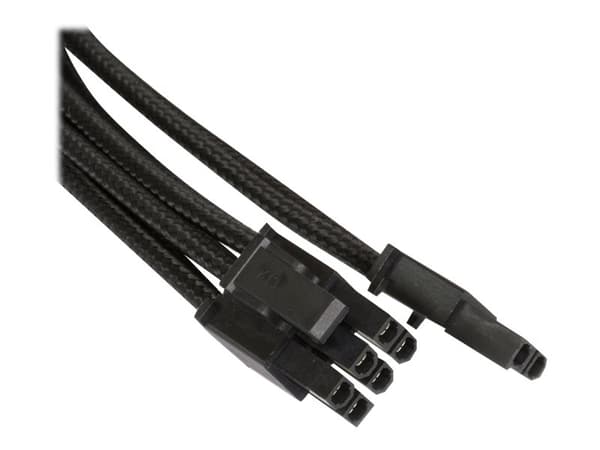 Phanteks - Förlängningskabel för ström - 8-stifts PCIe-ström (6+2) (hona) till 8-stifts PCIe-ström (hane) - 50 cm - svart